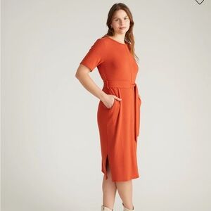 Universal Standard TravelKnit Belted Midi Dress